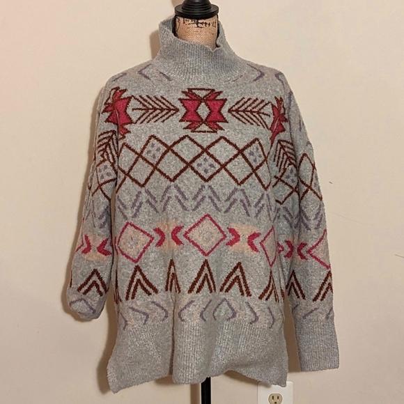 Lou & Grey Loft Fair Isle Tunic Sweater Large - Picture 5 of 5